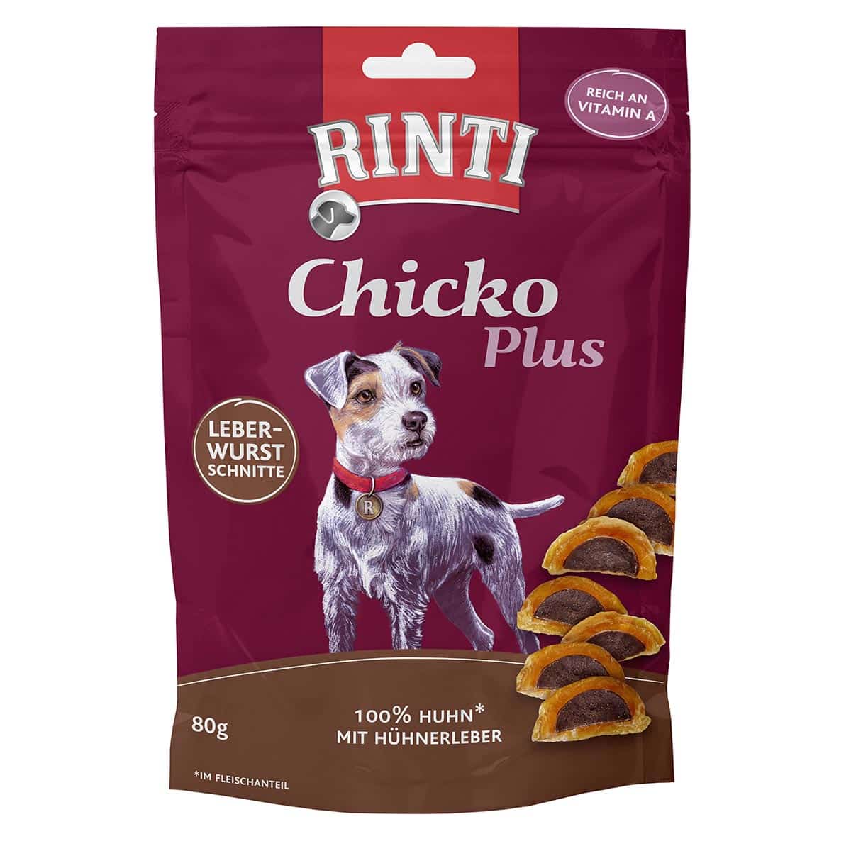 RINTI Chicko Plus Leberwurstschnitten 80g