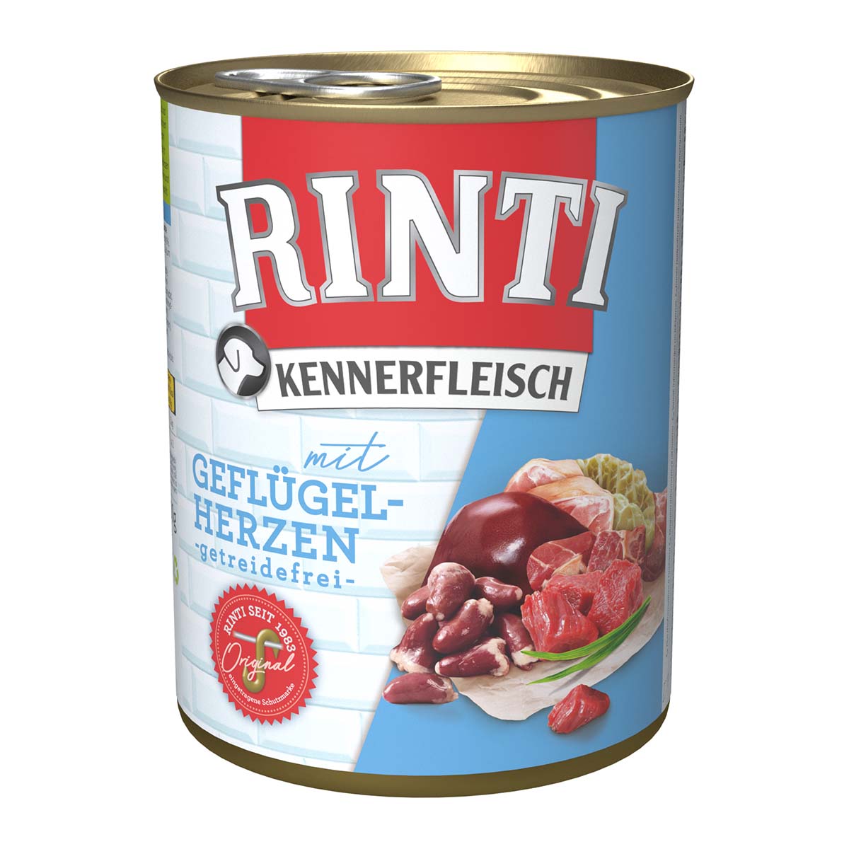 Rinti Kennerfleisch mit Geflügelherzen 24x800g