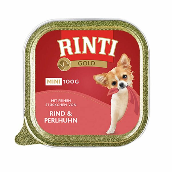 Rinti Gold Mini feine Stückchen von Rind & Perlhuhn 48x100g