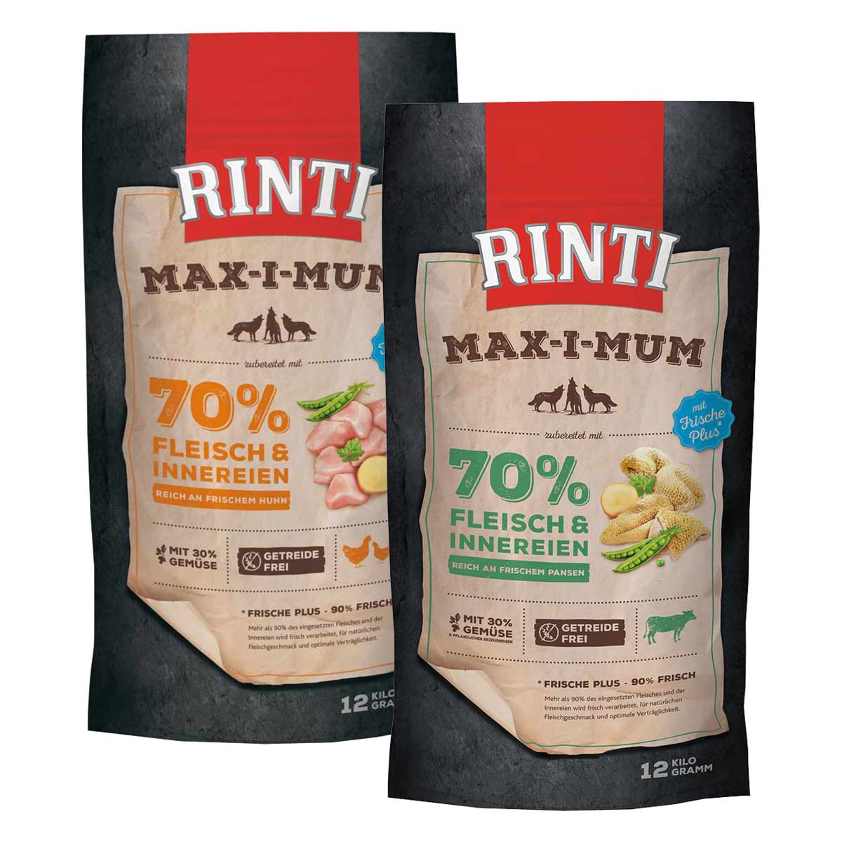 Rinti Max-i-Mum Huhn und Pansen Mixpaket 2x12kg