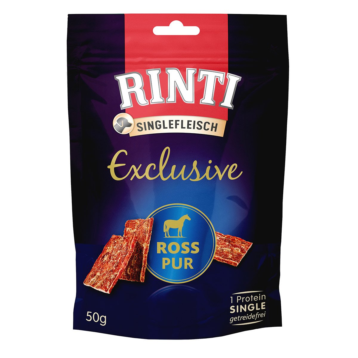 Rinti Singlefleisch Exclusive Snack Ross pur 6x50g