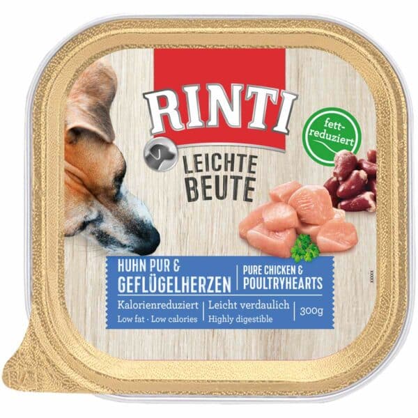 Rinti Leichte Beute Huhn pur & Geflügelherzen 18x300g