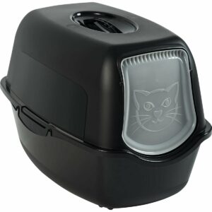 Rotho MyPet Katzentoilette mit Haube all-black