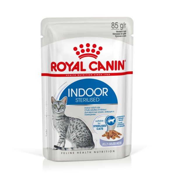 ROYAL CANIN INDOOR Sterilised in Gelee Nassfutter für Wohnungskatzen 48x85g