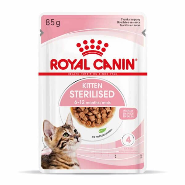 ROYAL CANIN KITTEN STERILISED in Soße Nassnahrung für kastrierte Kätzchen ab 6 Monaten 48x85g