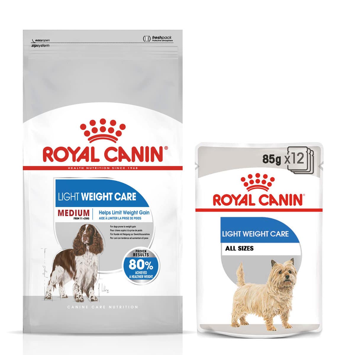 ROYAL CANIN LIGHT WEIGHT CARE MEDIUM 3kg + Mousse 12x85g