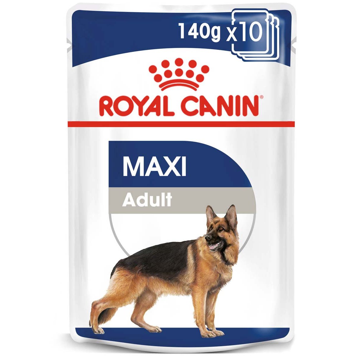 ROYAL CANIN MAXI ADULT Nassfutter für große Hunde 10x140g
