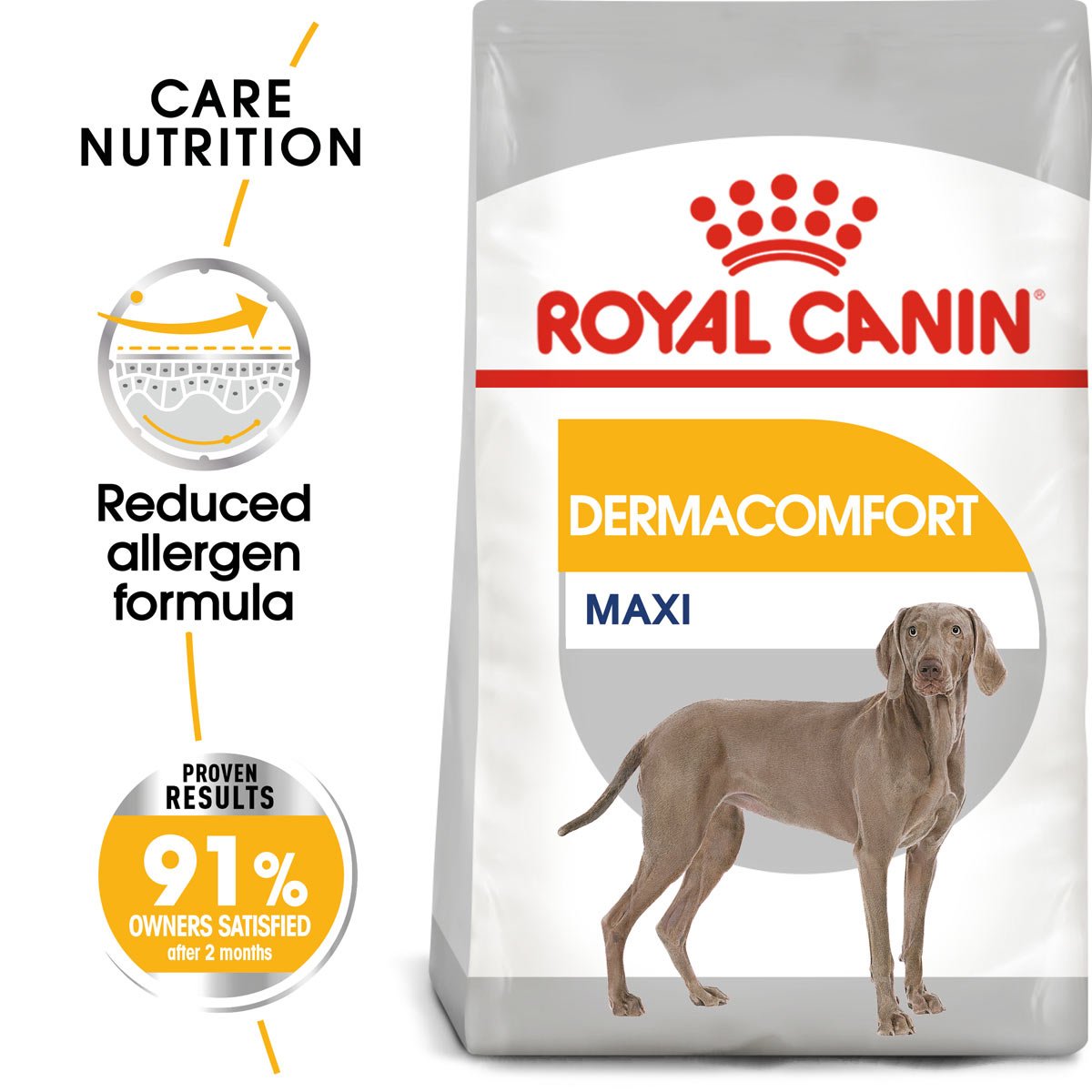 ROYAL CANIN DERMACOMFORT MAXI Trockenfutter für große Hunde mit empfindlicher Haut 3kg