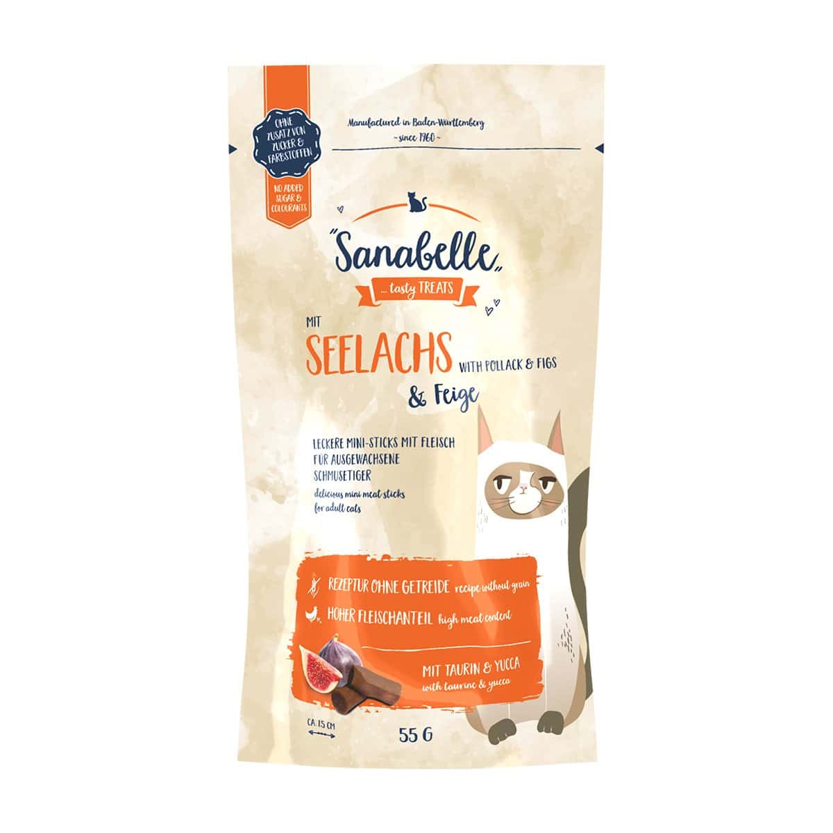 Sanabelle Katzensnack Seelachs & Feige 55g