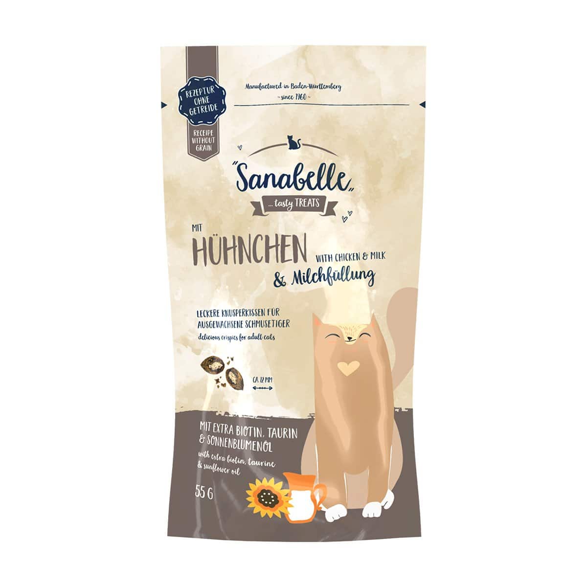 Sanabelle Knusperkissen Huhn & Milch 5x55g