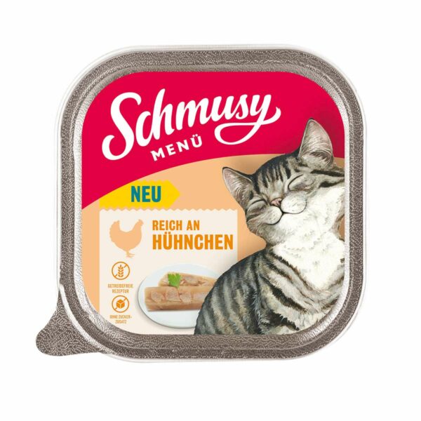 Schmusy Menü mit Hühnchen 16x100g