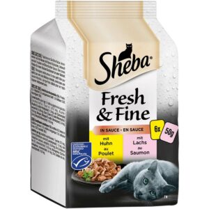 Sheba Fresh & Fine in Sauce mit Huhn & Lachs 36x50g