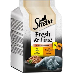Sheba Fresh & Fine in Sauce mit Huhn & Truthahn 6x50g