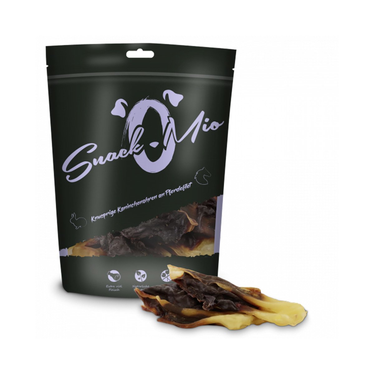 SnackOMio - knusprige Kaninchenohren an Pferdefilet 3x70g