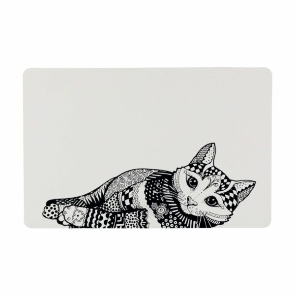 Trixie Napfunterlage Zentangle 44×28cm weiß/schwarz