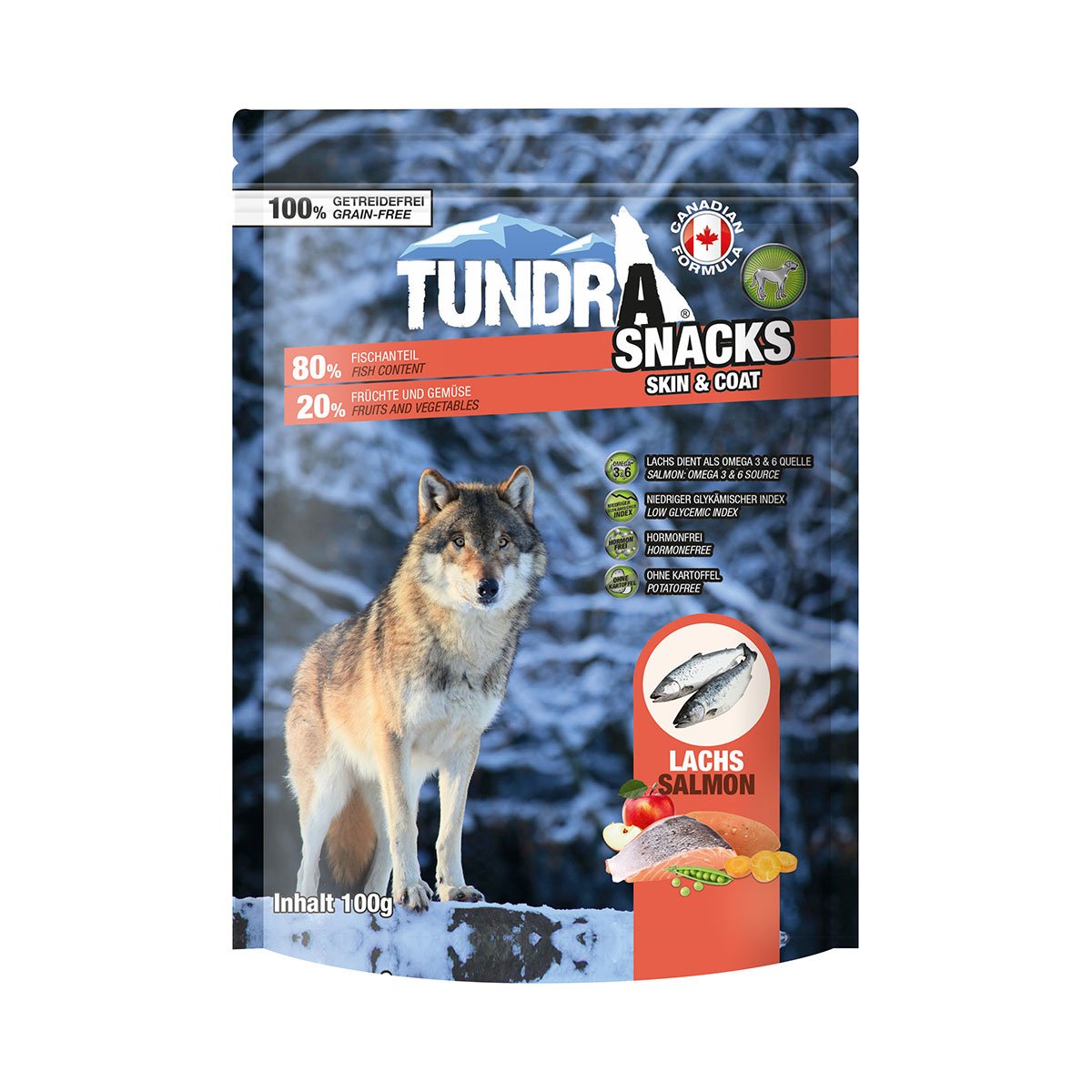 Tundra Dog Snack Skin & Coat Lachs 9x100g