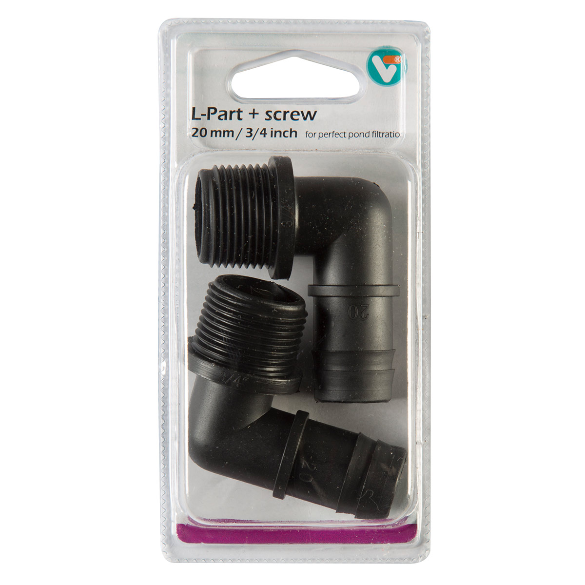 Velda L-part+screw 3/4 Inch (2 St.) 20 mm