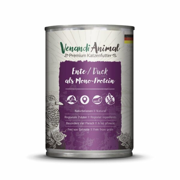 Venandi Animal - Ente als Monoprotein 12x400g