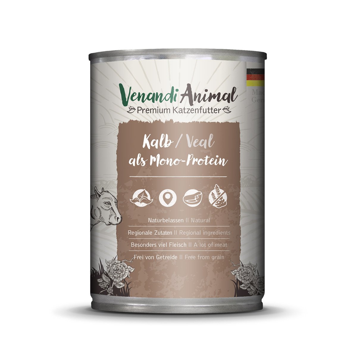 Venandi Animal - Kalb als Monoprotein 12x400g