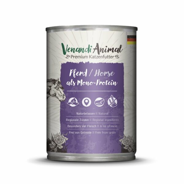 Venandi Animal - Pferd als Monoprotein 12x400g