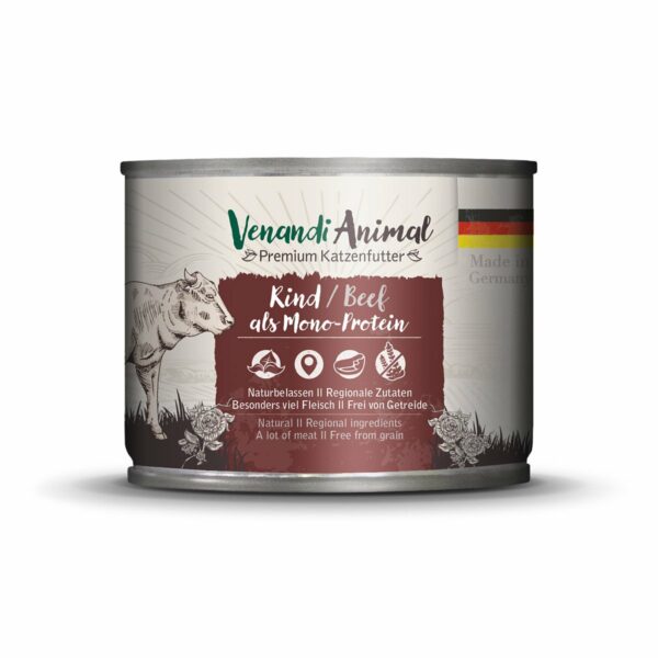 Venandi Animal - Rind als Monoprotein 12x200g