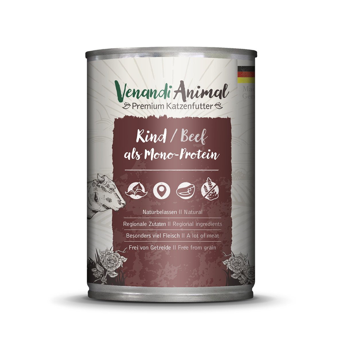 Venandi Animal - Rind als Monoprotein 12x400g