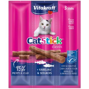 Vitakraft Cat Stick® Kabeljau & Seelachs MSC 10x3 Stück