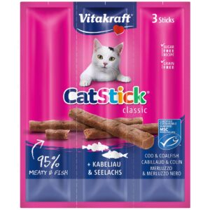 Vitakraft Cat Stick® Kabeljau & Seelachs MSC 5x3 Stück