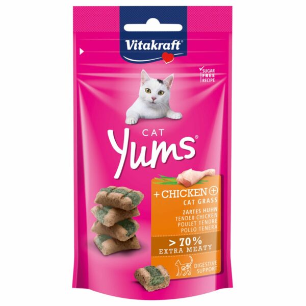 Vitakraft Cat Yums Huhn & Katzengras 3x40g