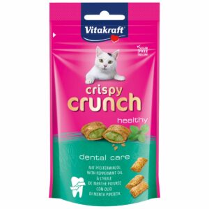 Vitakraft Katzensnack Crispy Crunch Dental mit Pfefferminzöl 4x60g