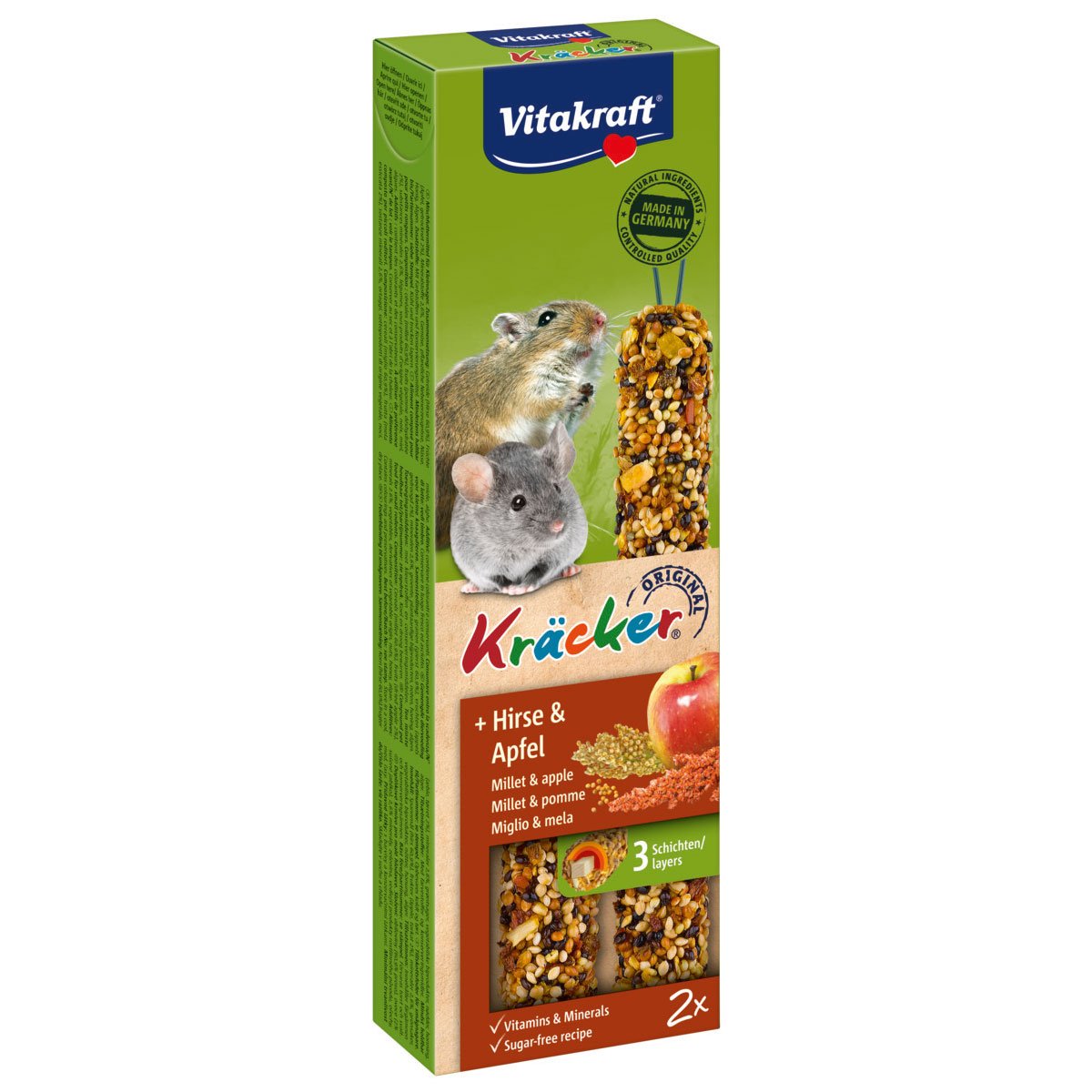 Vitakraft Kleinnager Kräcker mit Hirse & Apfel