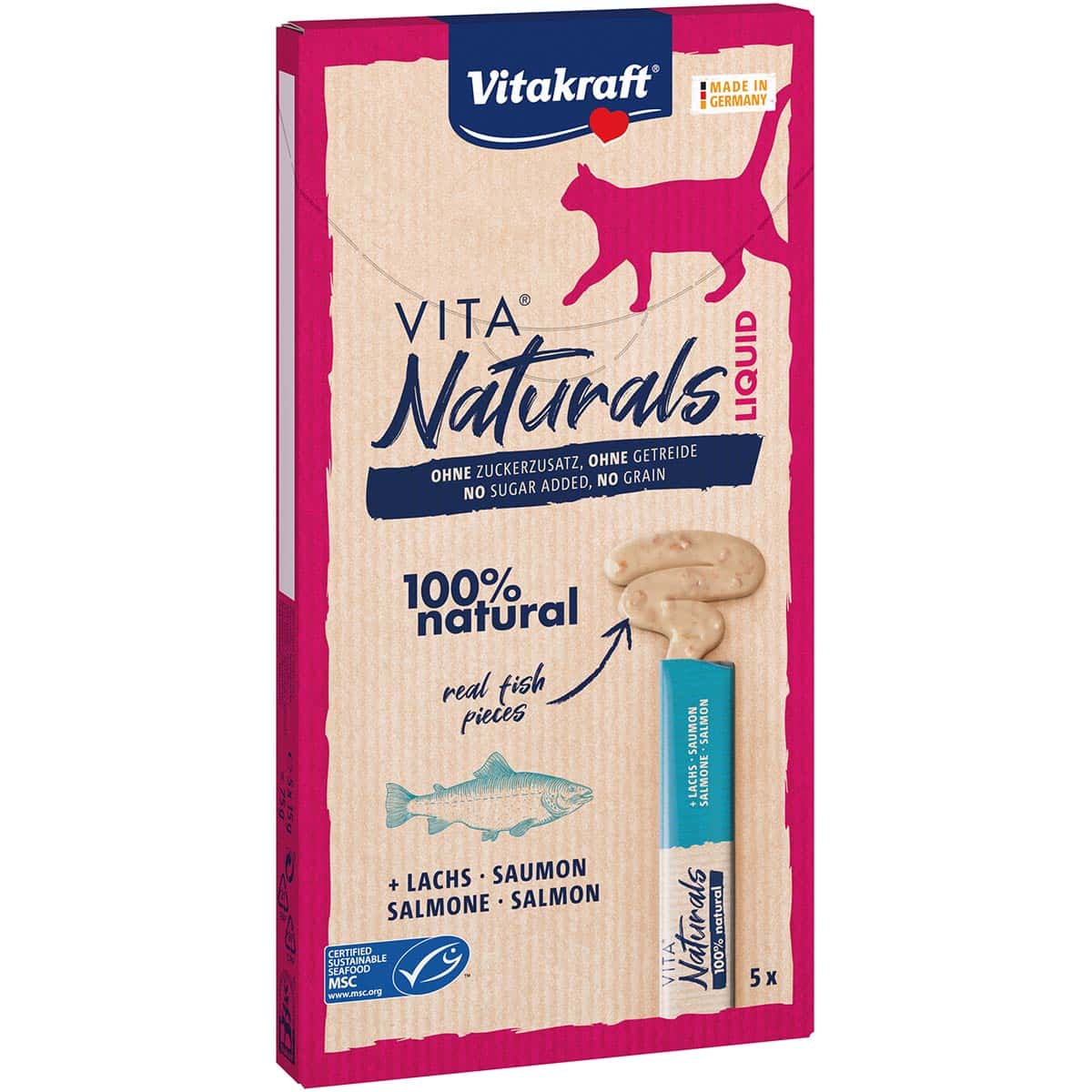 Vitakraft Vita Naturals Liquid Snack Lachs 5 St