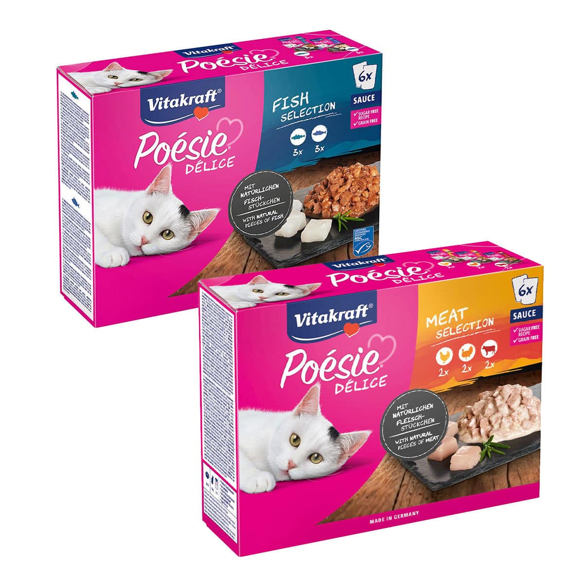 Vitakraft Poésie Délice Multipack Mix Fleisch und Fisch