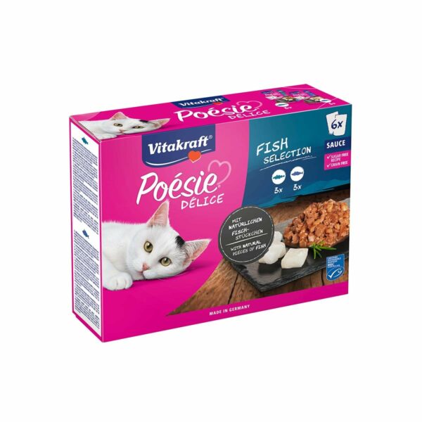 Vitakraft Poésie Délice Fish Selection in Sauce 6x85g