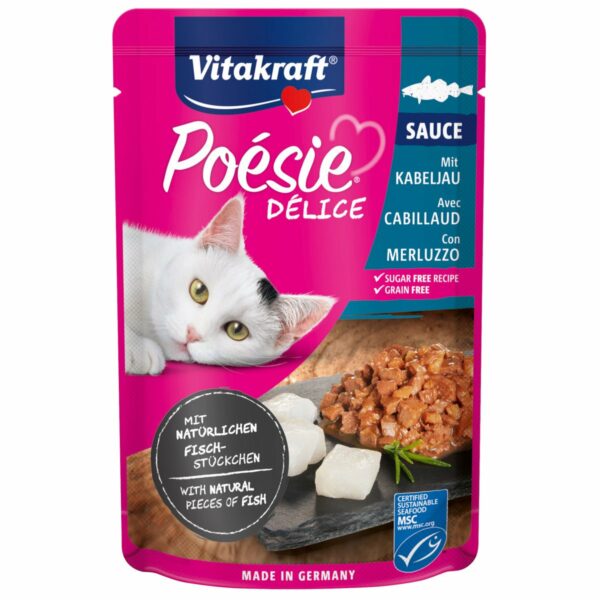 Vitakraft Poésie DéliSauce & Kabeljau 23x85g