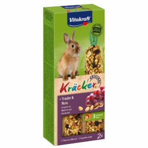 Vitakraft Zwergkaninchen Kräcker mit Traube & Nuss 2x2 Stück