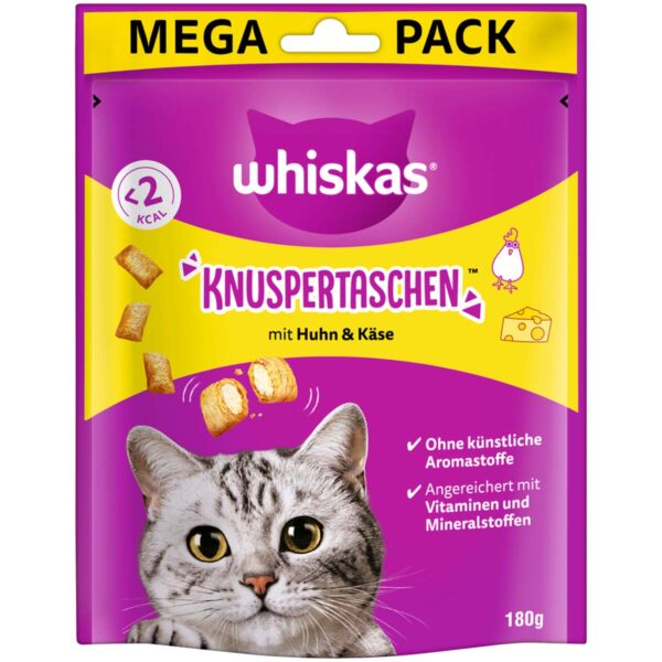 Whiskas Knuspertaschen mit Huhn und Käse 4x180g