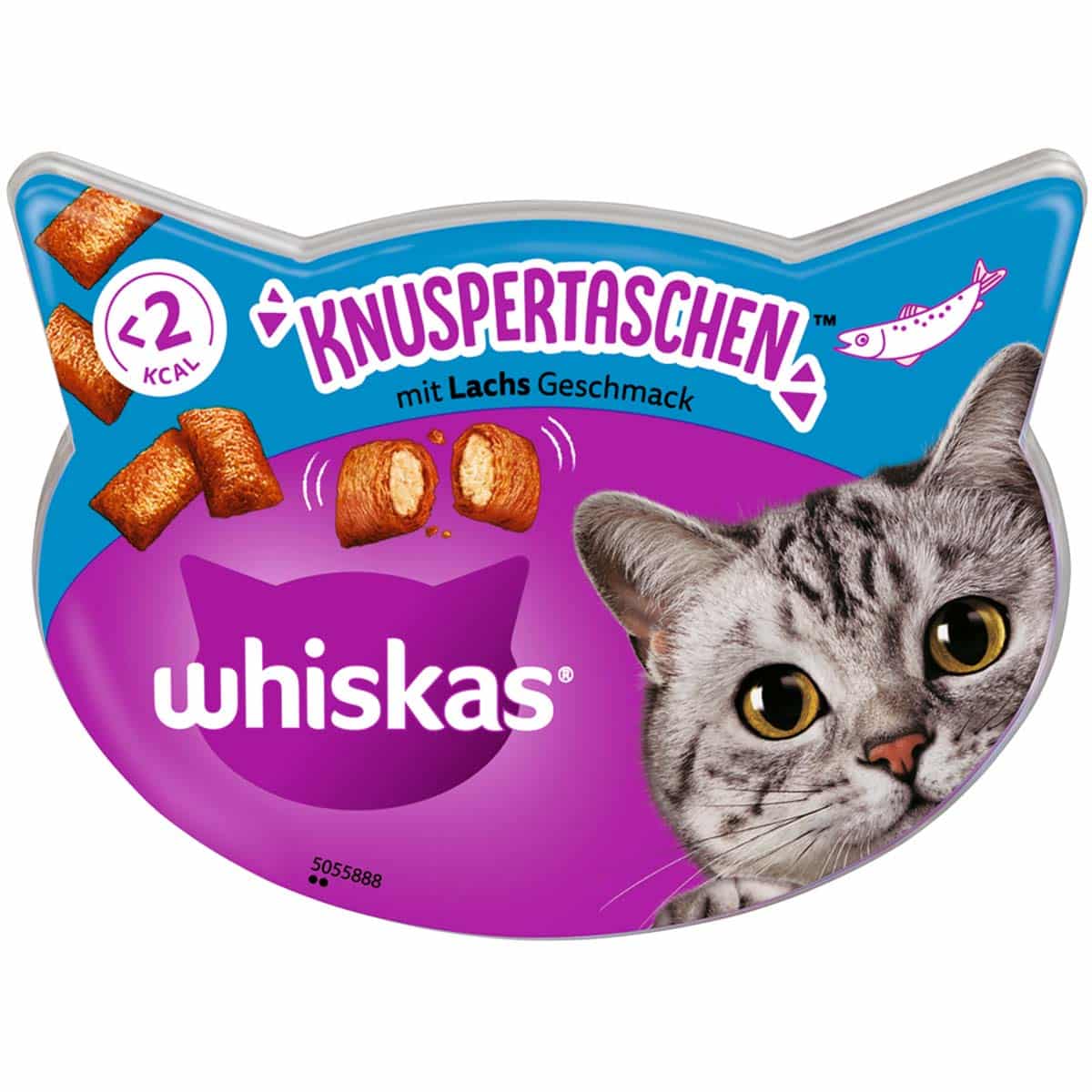 Whiskas Knuspertaschen mit Lachs 8x60g