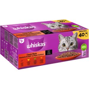 Whiskas Multipack 1+ Klassische Auswahl in Sauce 40x85g