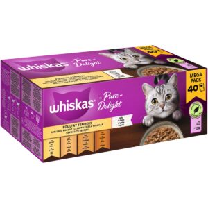 Whiskas Pure Delight Multipack Geflügel Ragout in Gelee 40x85g