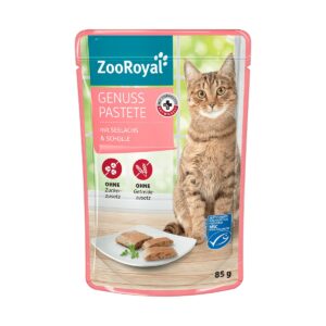 ZooRoyal Genuss Pastete mit Seelachs und Scholle 24x85g