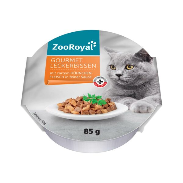 ZooRoyal Gourmet Leckerbissen mit zartem Hühnchenfleisch in feiner Sauce 24x85g