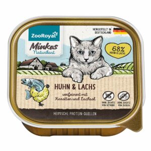 ZooRoyal Minkas Naturkost Adult Huhn & Lachs 16x100g