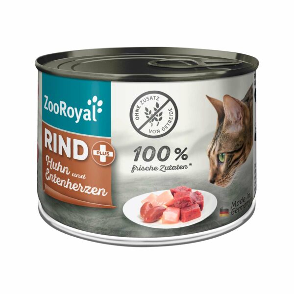 ZooRoyal Rind + Huhn & Entenherzen 200g 6x200g