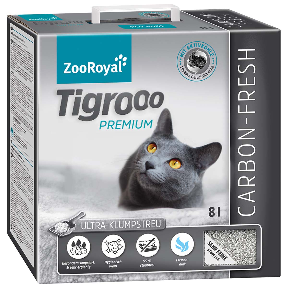 ZooRoyal Tigrooo Carbon-Fresh 3x8L