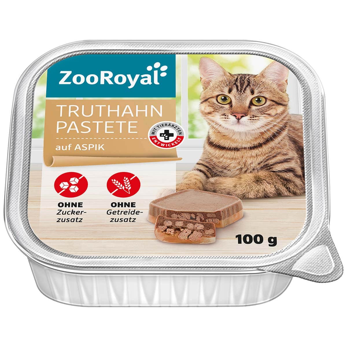 ZooRoyal Truthahnpastete auf Aspik 16x100g