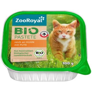 ZooRoyal Bio Pastete reich an Huhn mit Pute 32x100g