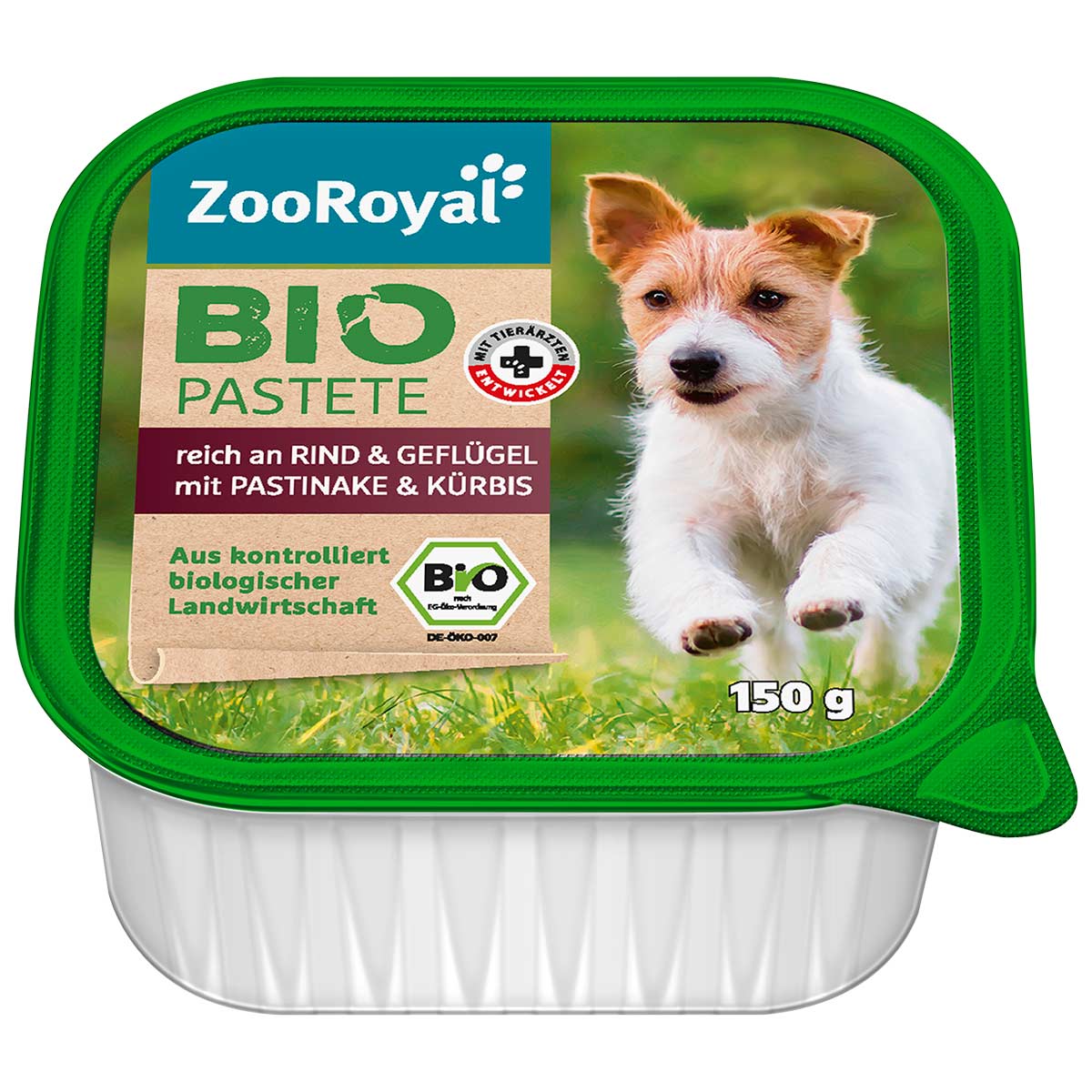 ZooRoyal Bio Pastete Rind & Geflügel mit Pastinake & Kürbis 11x150g