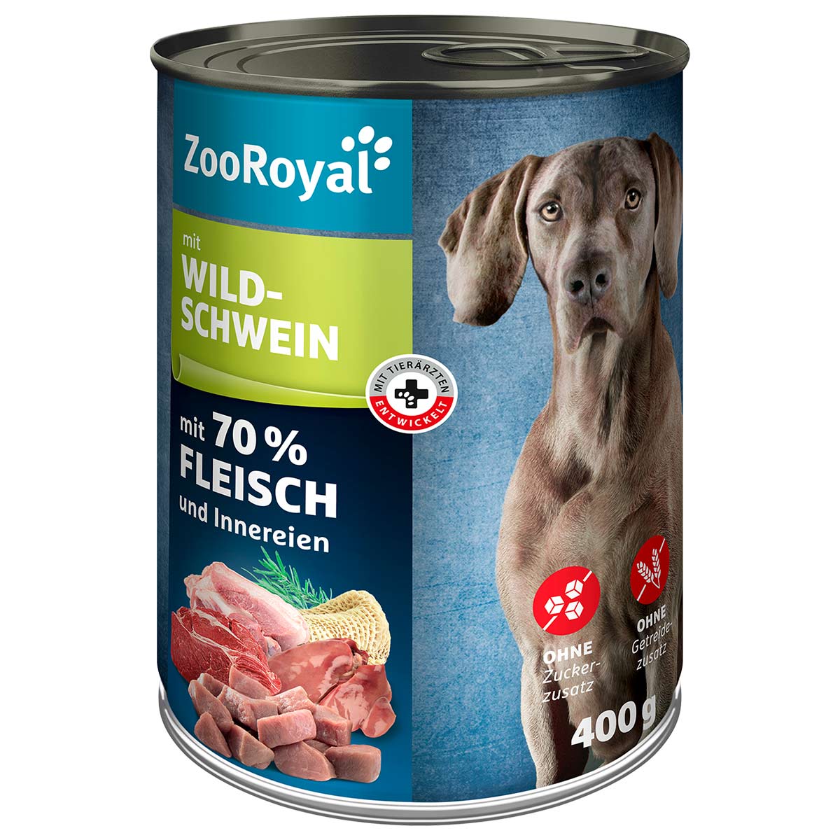 ZooRoyal Hunde-Nassfutter mit Wildschwein 6x400g