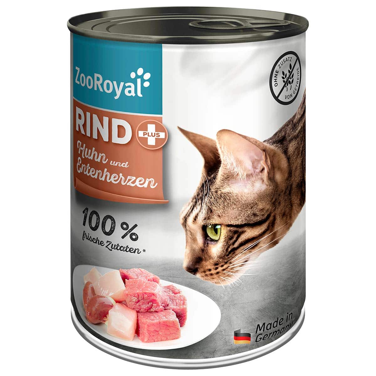 ZooRoyal Katze Rind + Huhn & Entenherzen 6x400g